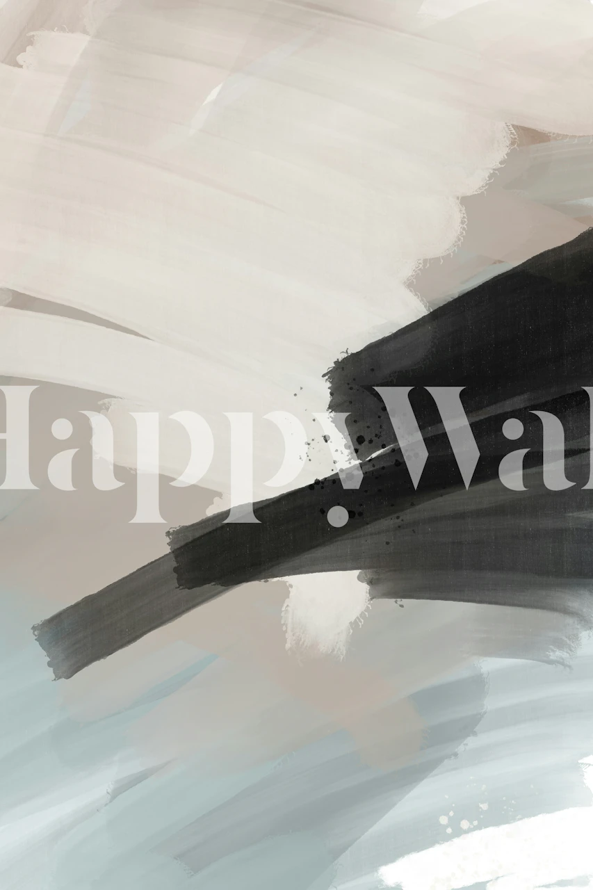 Papier peint Soft Hues Abstract dans un cadre de pièce