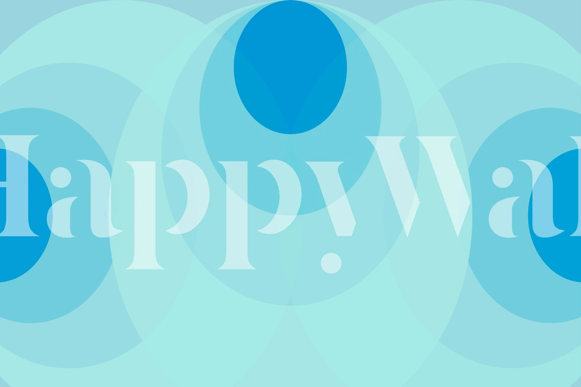 Geometric circles in blue shades on a light background wallpaper