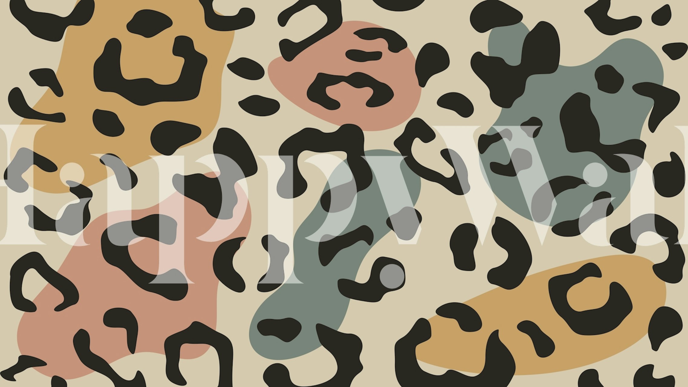 Contemporary Wild Spots papel de parede em um quarto