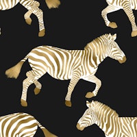 Golden Zebra walking 1 original tapet