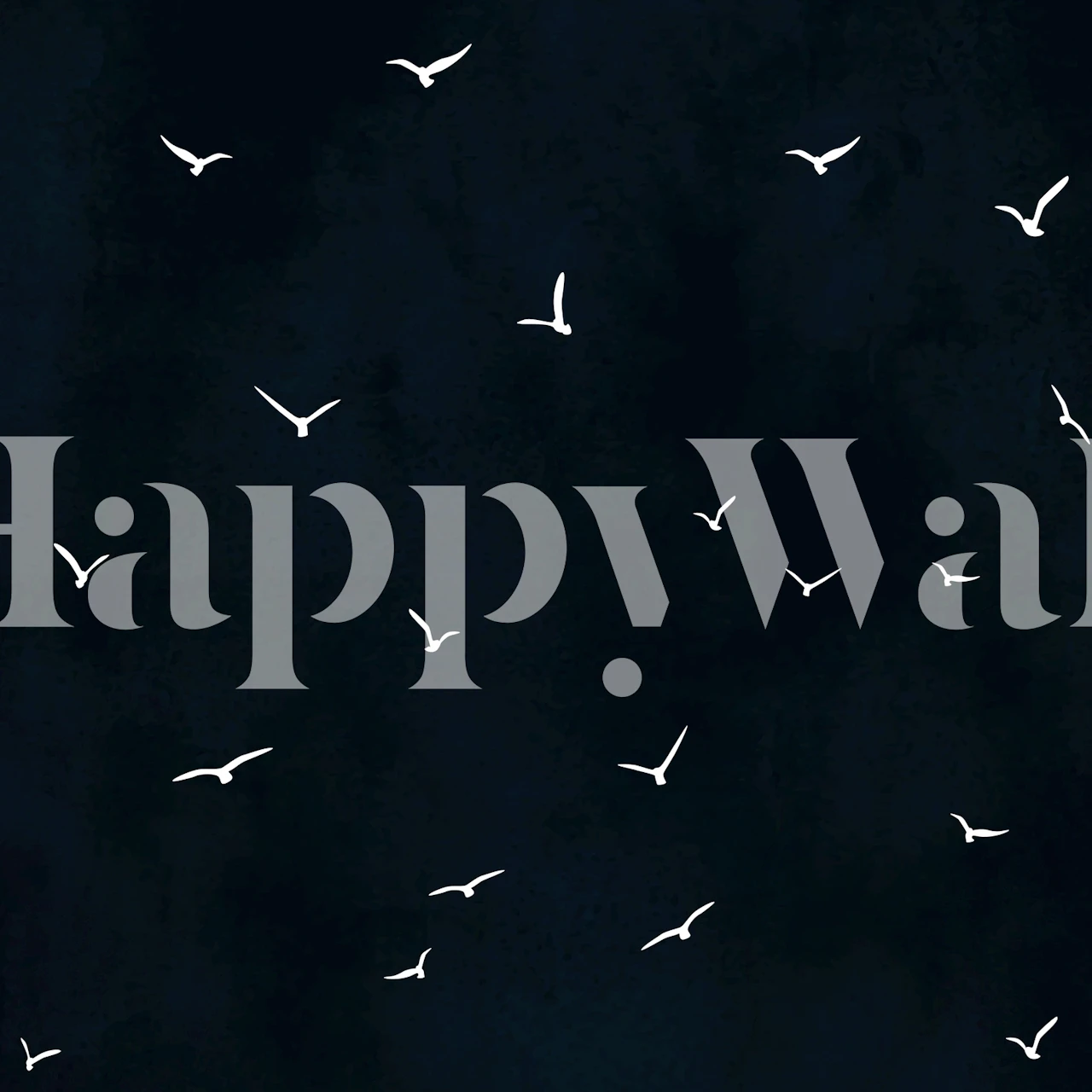 Carta da parati di colombe bianche che volano contro un cielo blu scuro