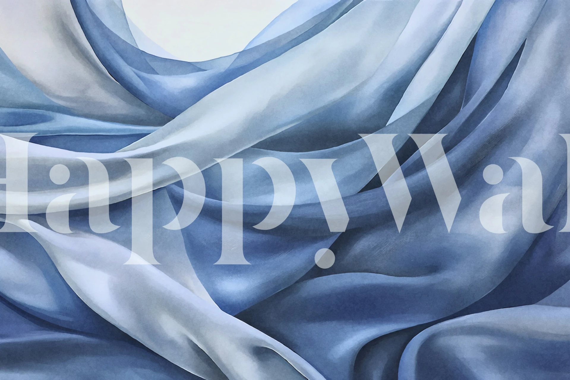 Design di Calm Indigo Waves Art in una stanza