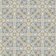 Floral Tile in black and light blue