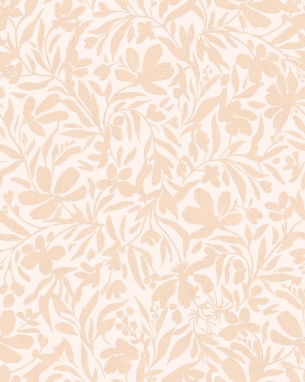 Refined bohemian mono warm beige floral