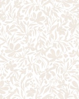 Refined bohemian mono warm gray white floral carta da parati