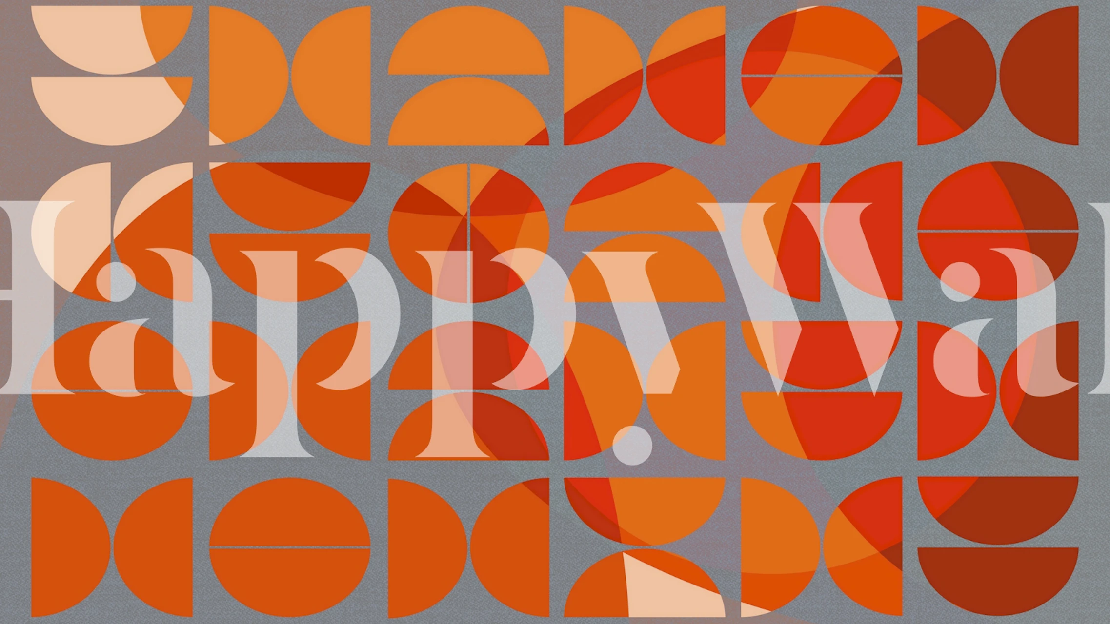 Carta da parati Abstract Sunset Spheres in una stanza