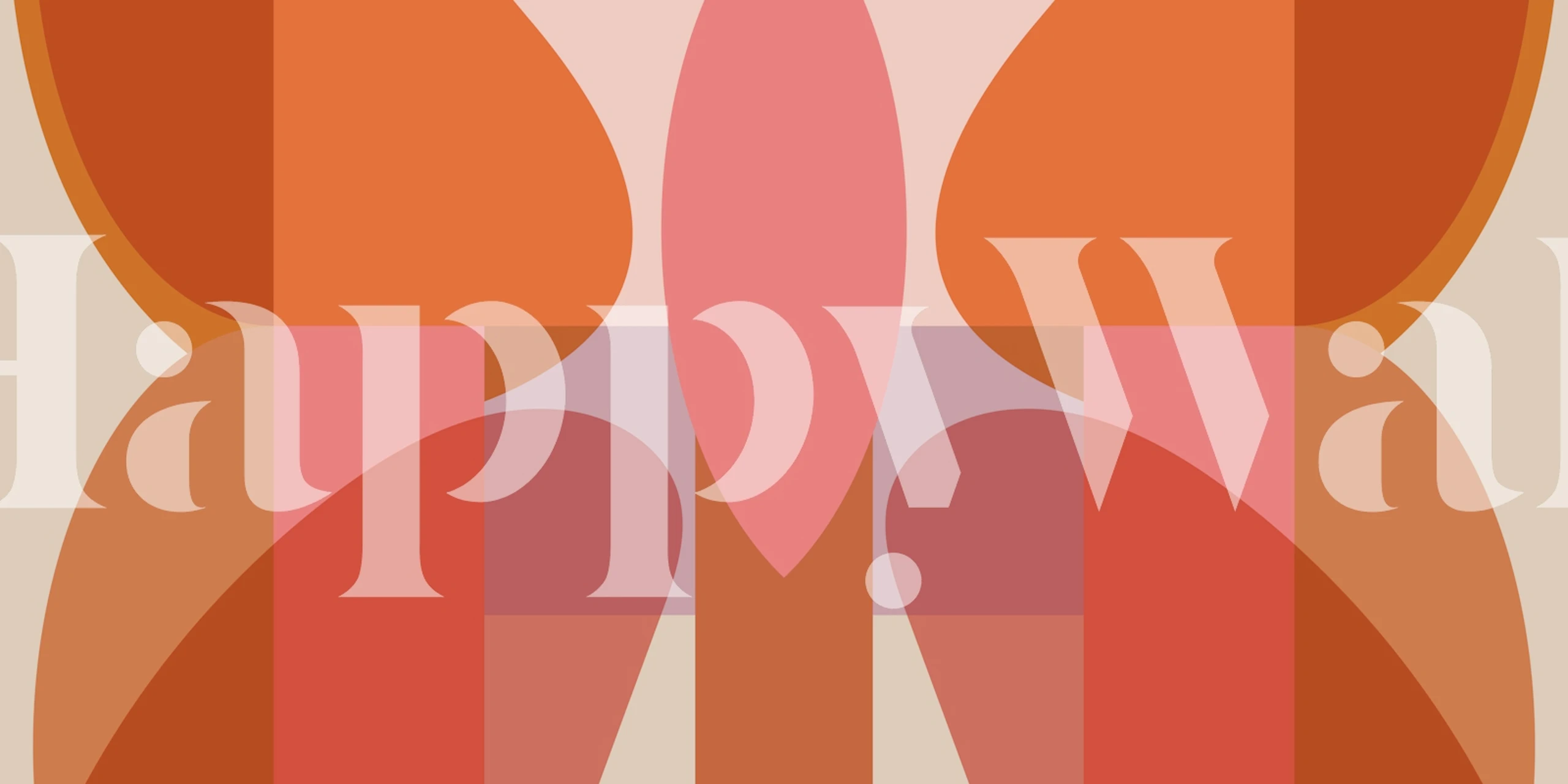 Papel pintado Warm Earthy Abstraction cálido en una habitación