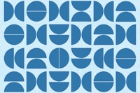 Blue Geometric Bauhaus wallpaper