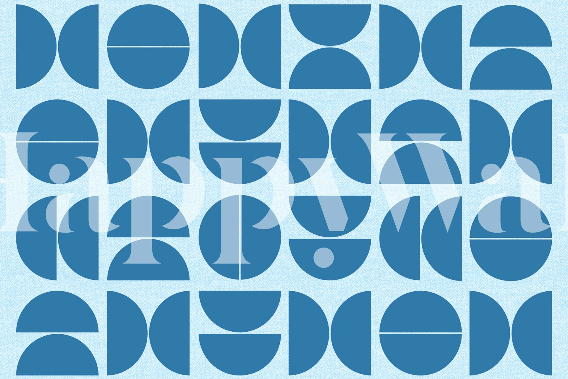 Blue Geometric Bauhaus wallpaper design