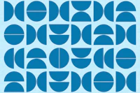 Blue Geometric Bauhaus tapete