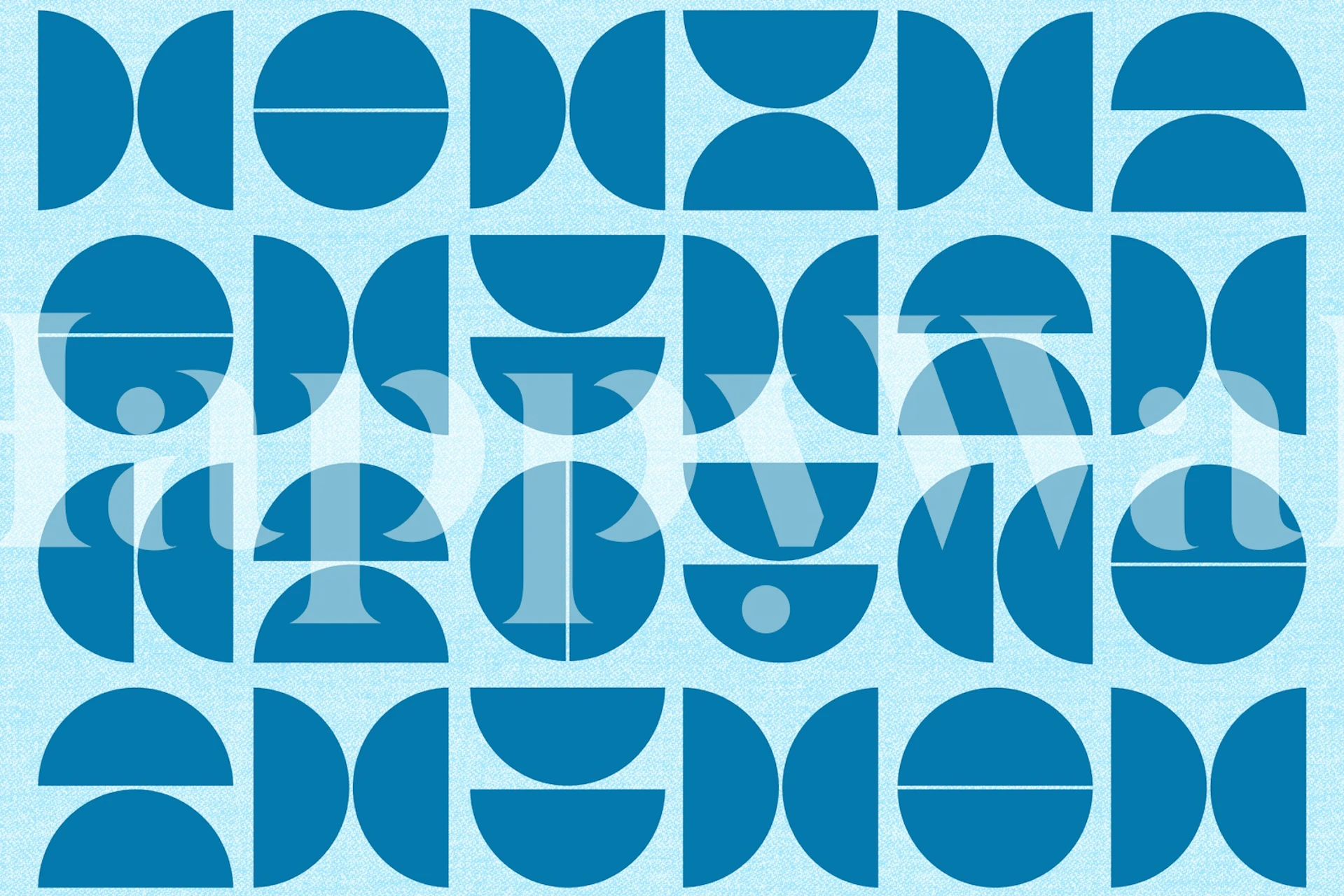 Blue Geometric Bauhaus tapetdesign