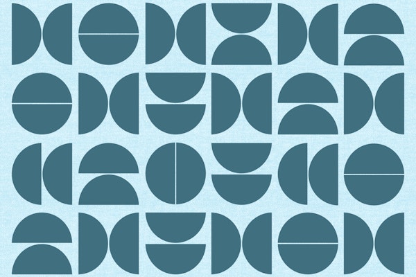 Teal Geometric Bauhaus