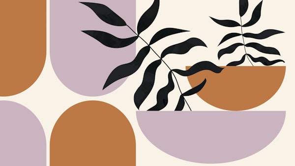 Contemporary Leaves Art