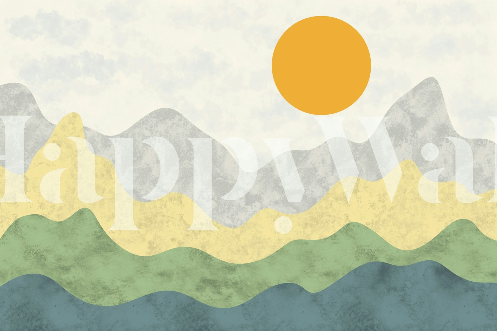 Tapeta Whimsical Landscape v pokoji