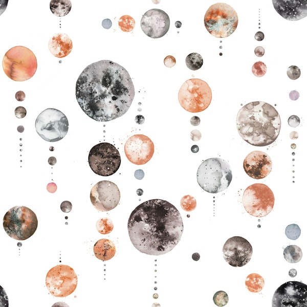 Astronomy Space Orange Full Moons