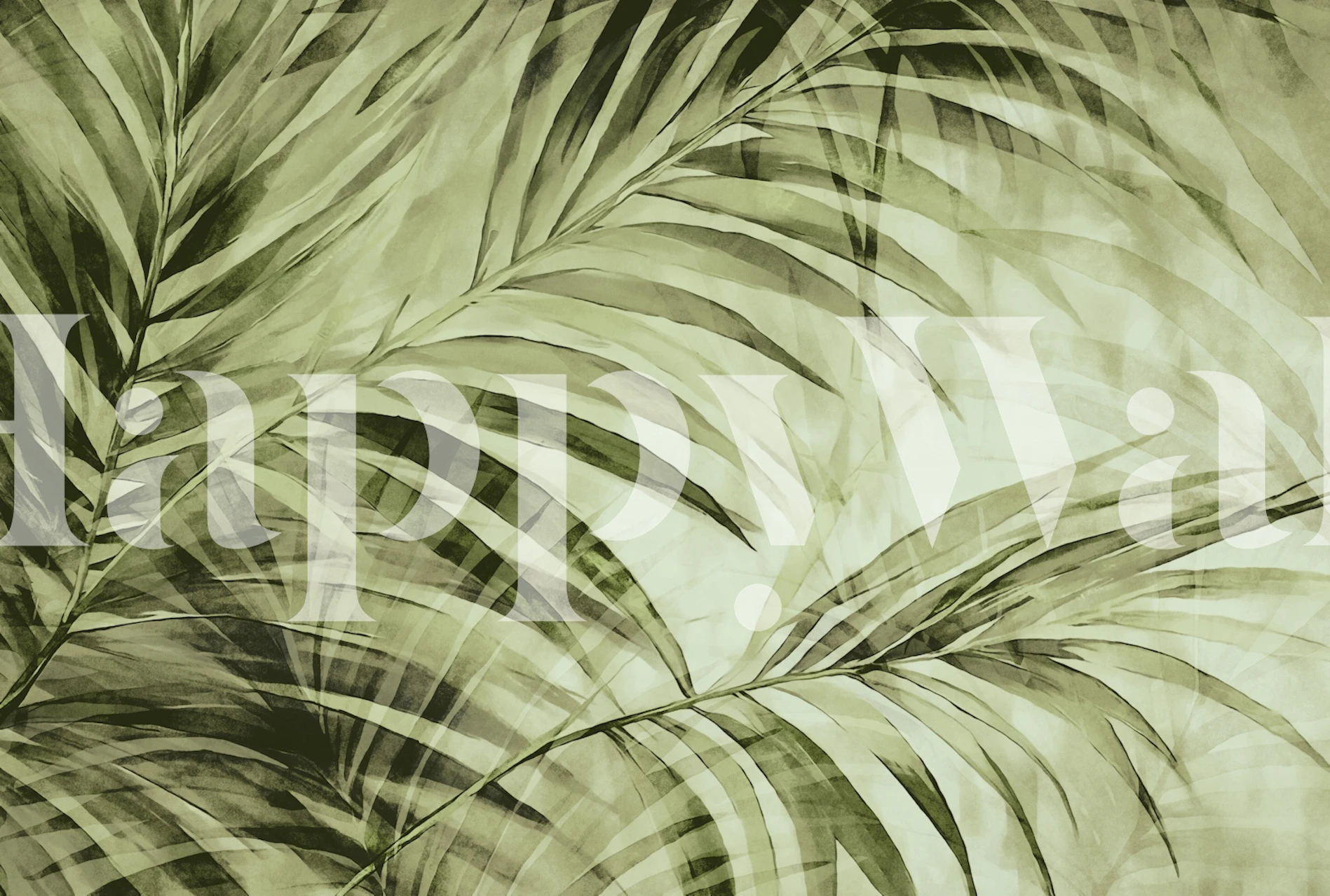 Botanical Breeze Calm Foliage wallpaper in a room