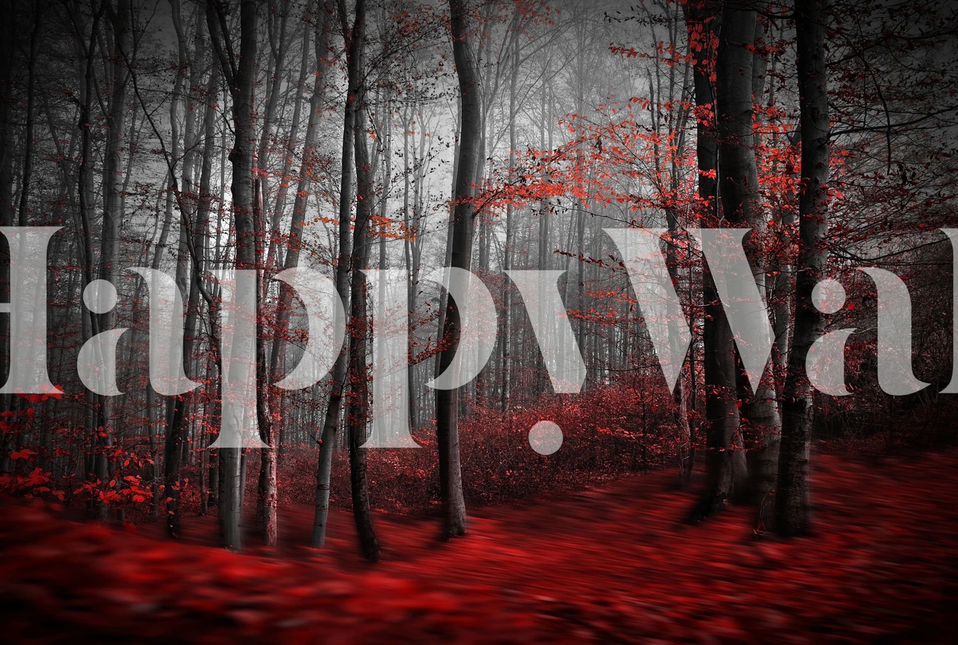 Papel de parede Bloody River em um ambiente de quarto