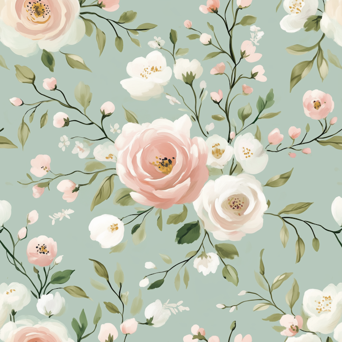 Vintage Floral Bliss Wallpaper - happywall.com