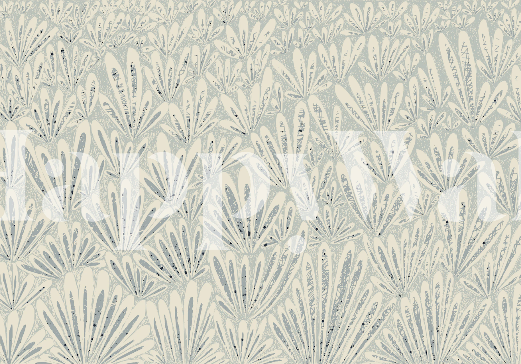 Calming essentials meadow chalky blue carta da parati in una stanza