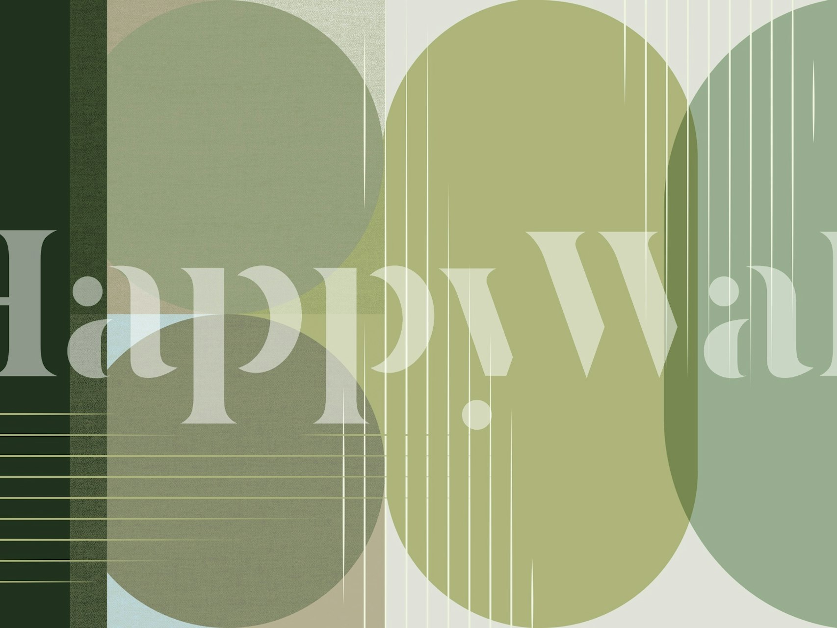 Vintage Geometrics tapet i et rum