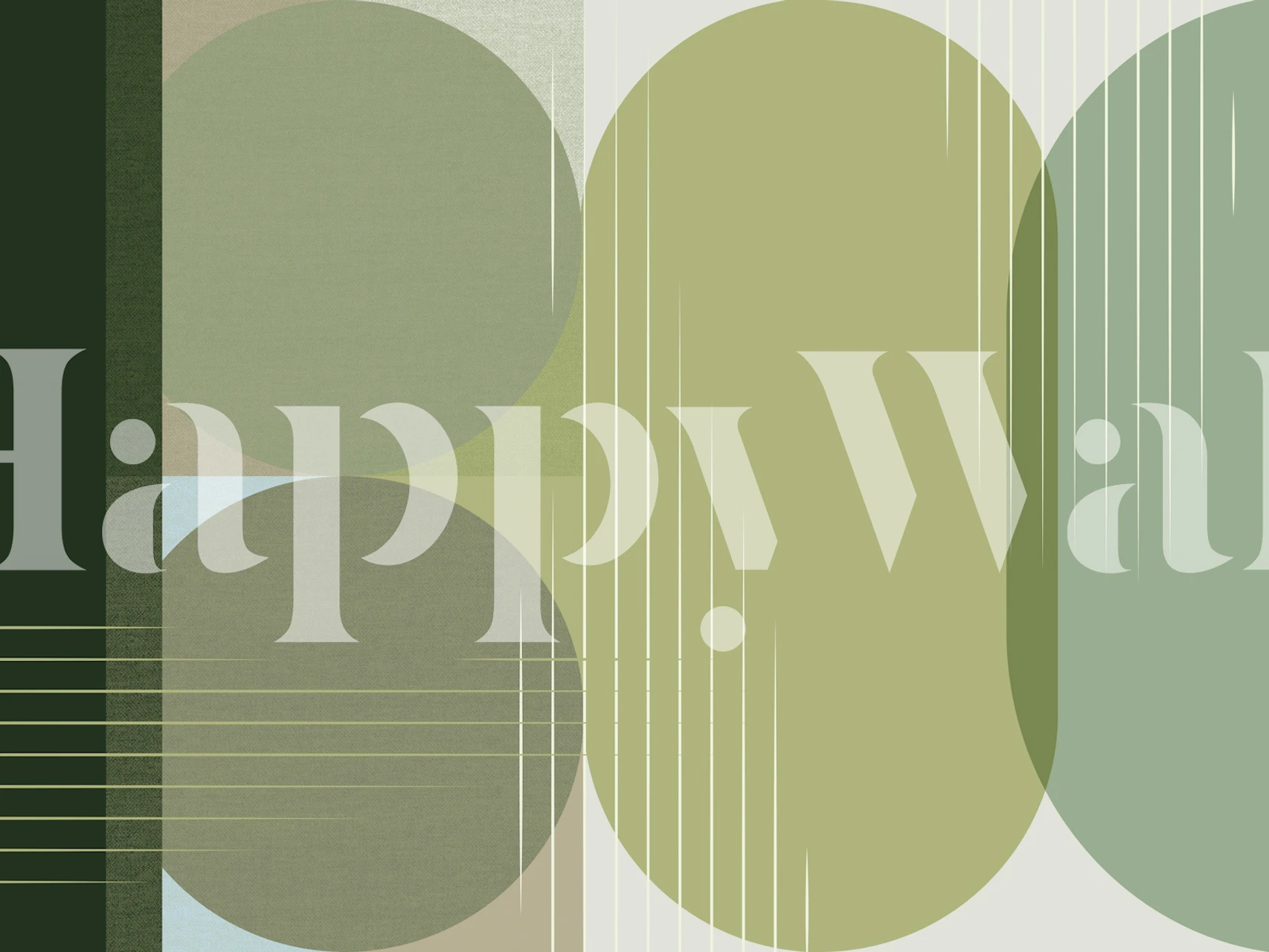 Vintage Geometrics behang in een kamer