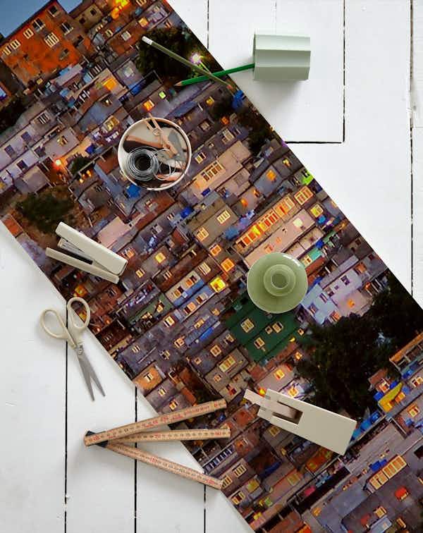 Nightfall in the Favela da Rocinha wallpaper roll