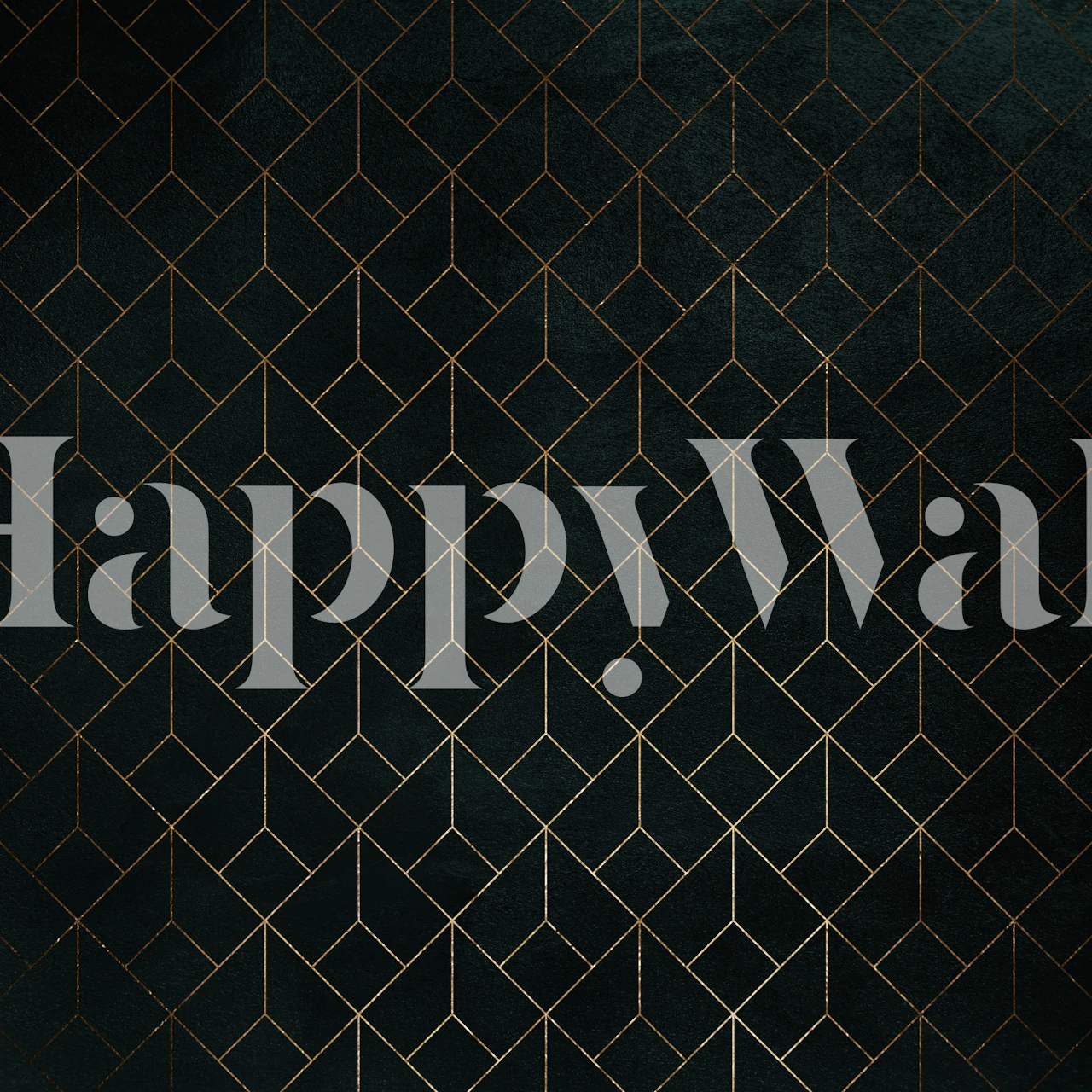 Geometric pattern in black and gold tones wallpaper