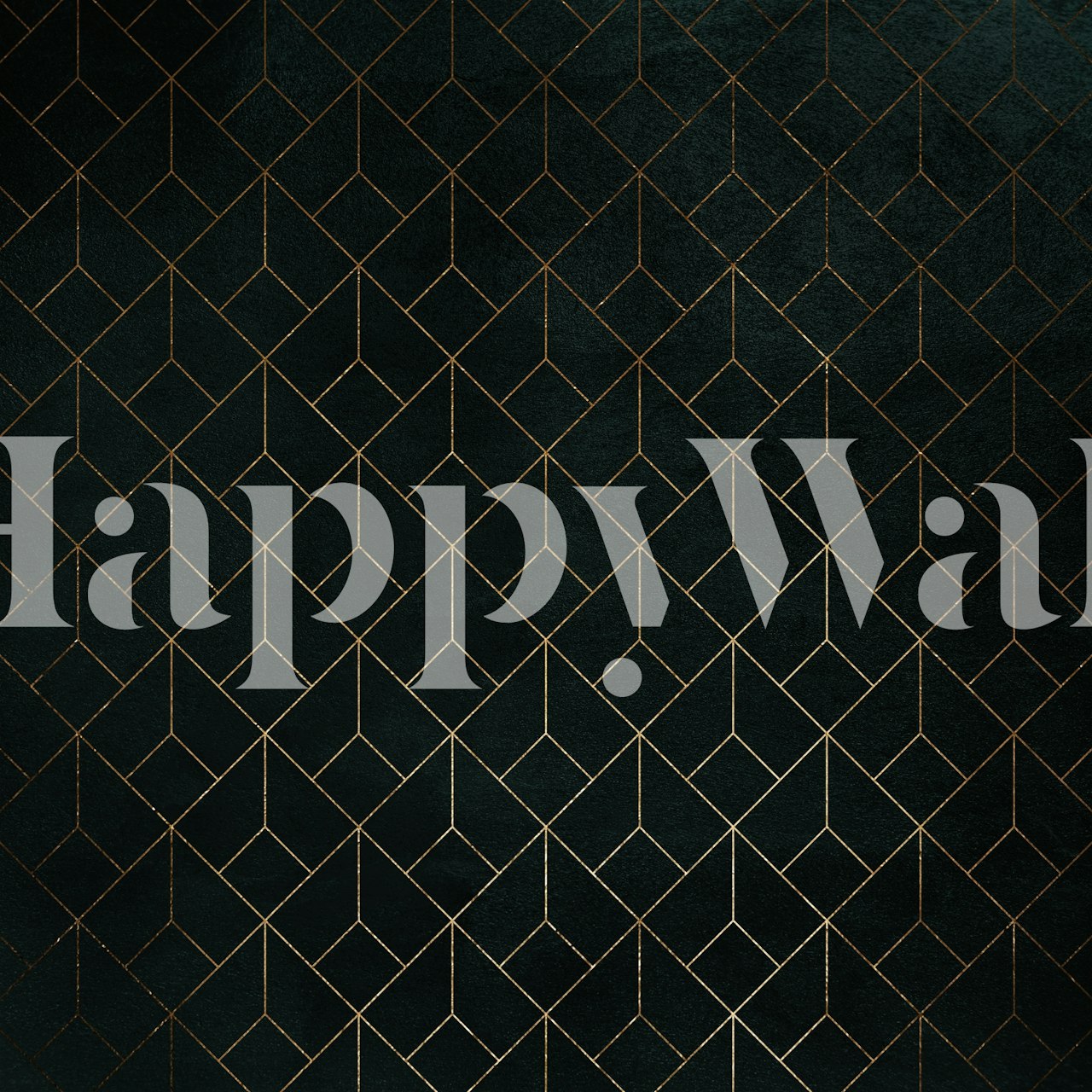 Geometric pattern in black and gold tones wallpaper