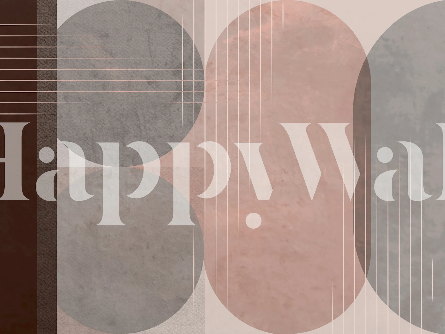 Elegant Geometric Harmony Tapete in einem Raum