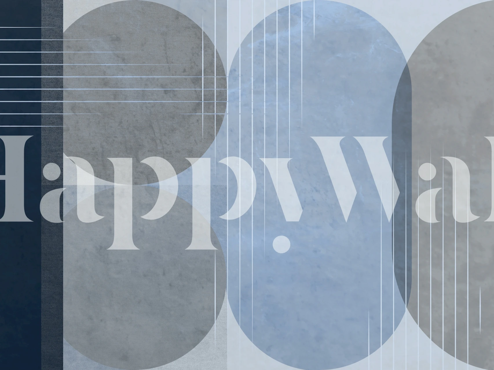 Carta da parati Minimalistic Rounds in una stanza elegante