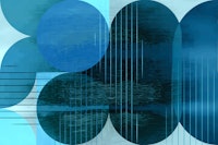 Abstract Azure Geometry tapetit