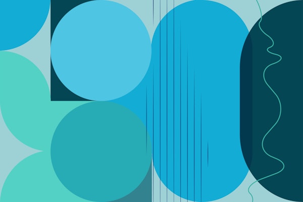 Abstract Azure Vintage