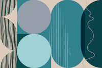 Modern Geometric Abstract papiers peint