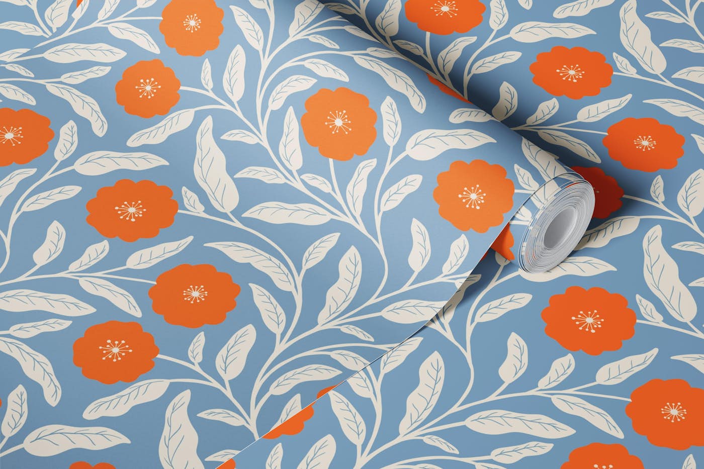 Botanic Bliss Soft Blue wallpaper roll