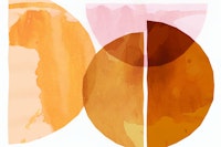 Amber Geometric Watercolor Geo tapete