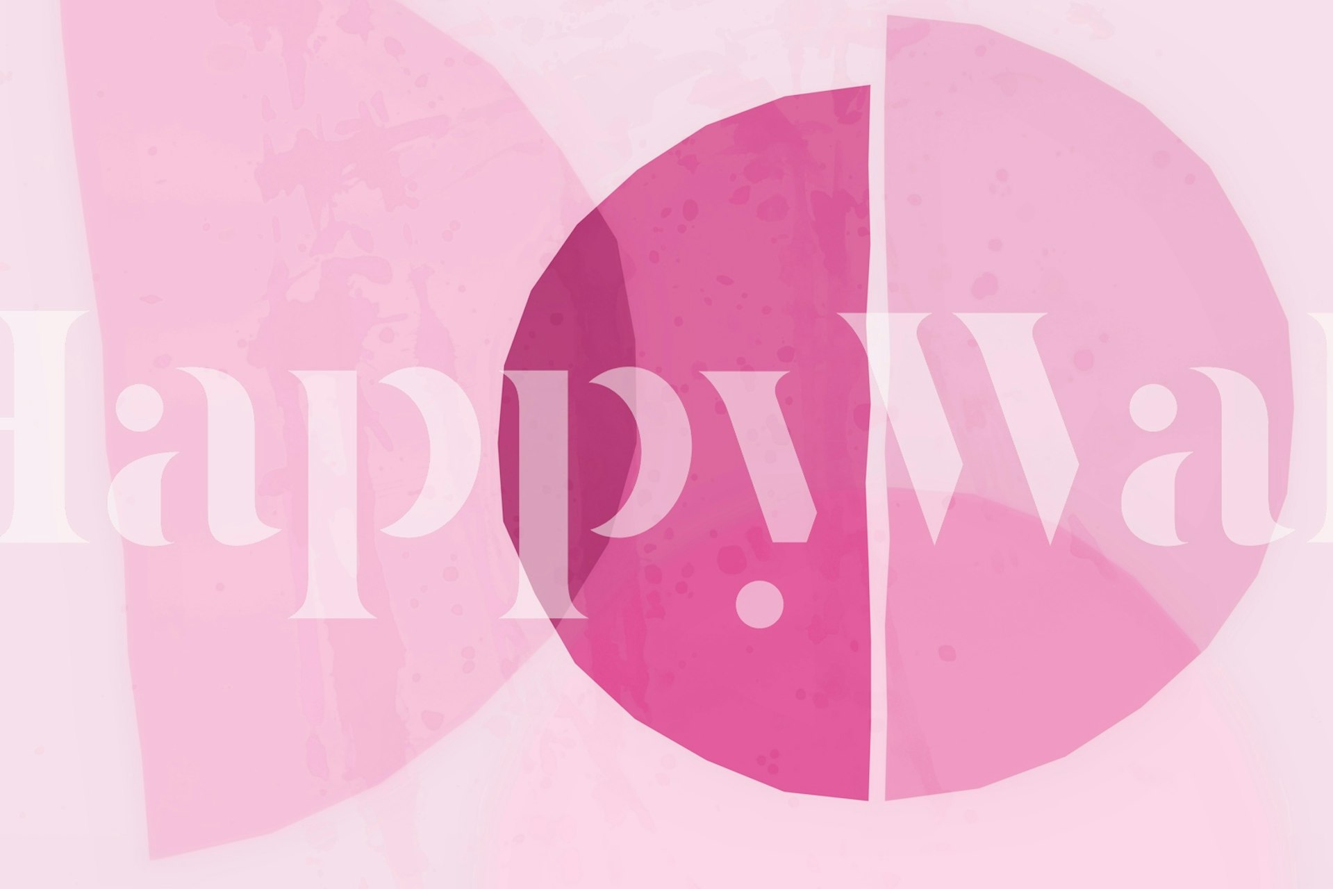 Rose Tint Geometric Blend wallpaper in a room