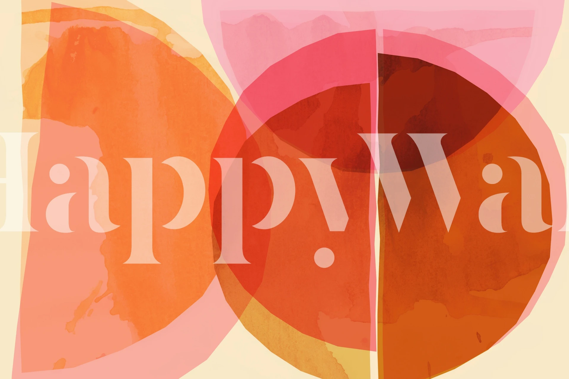 Papel de parede Warm Geometric Shapes em um quarto