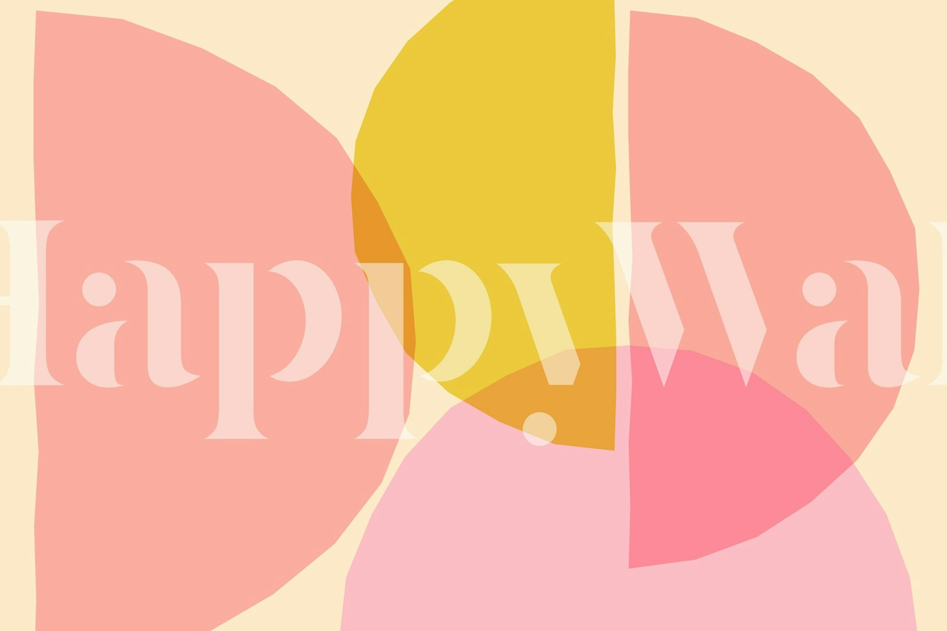 Colorful overlapping circles in pink, yellow, and peach tones geometric wallpaper