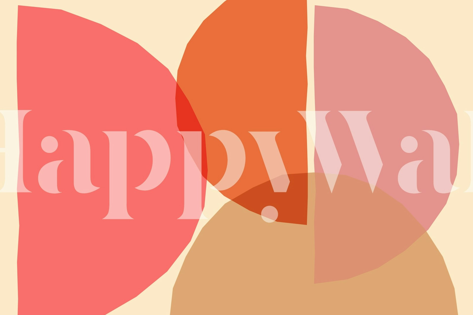 Modern Vintage Geometric Circles wallpaper in a room