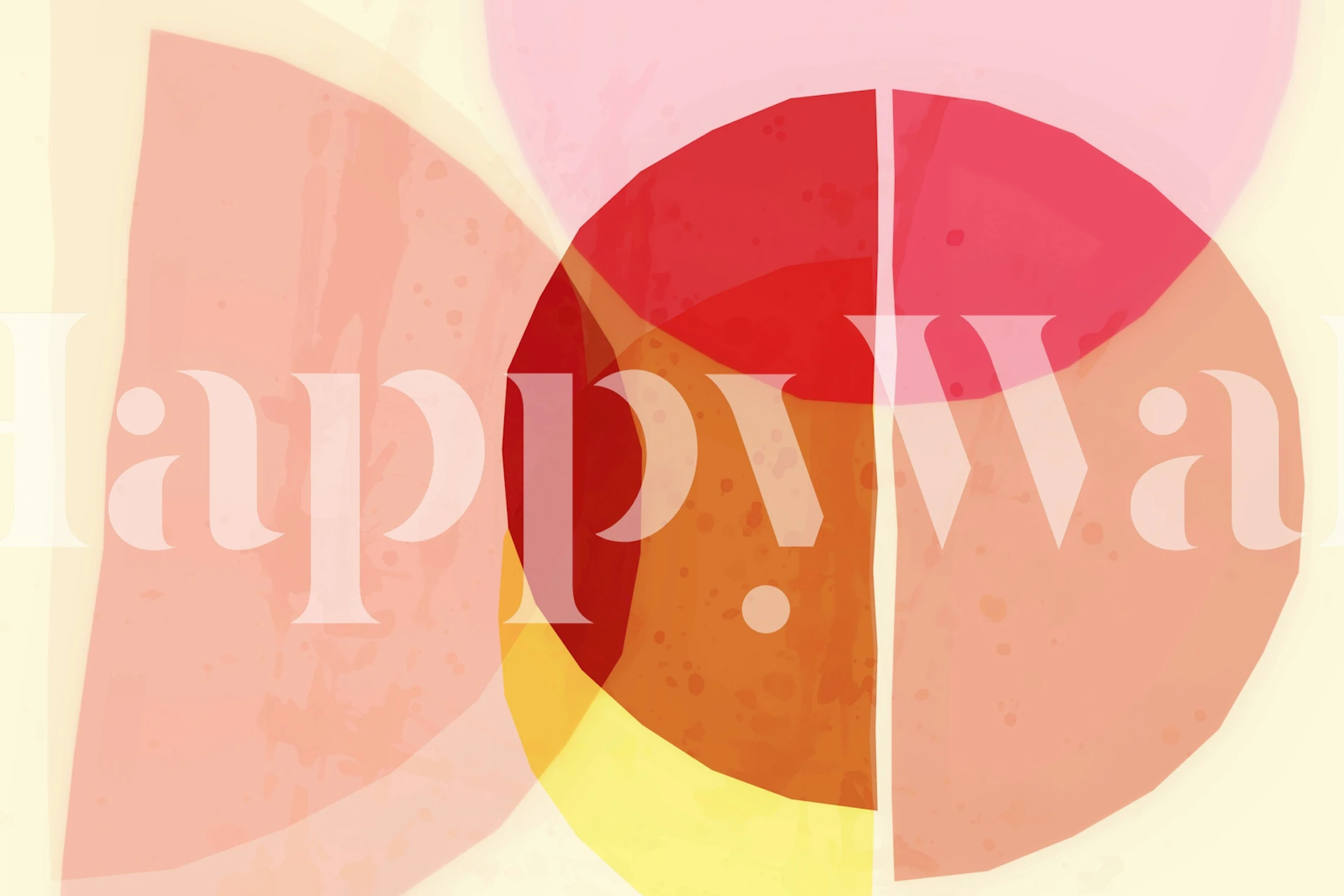 Geometric shapes in pink, orange, and yellow colors wallpaper