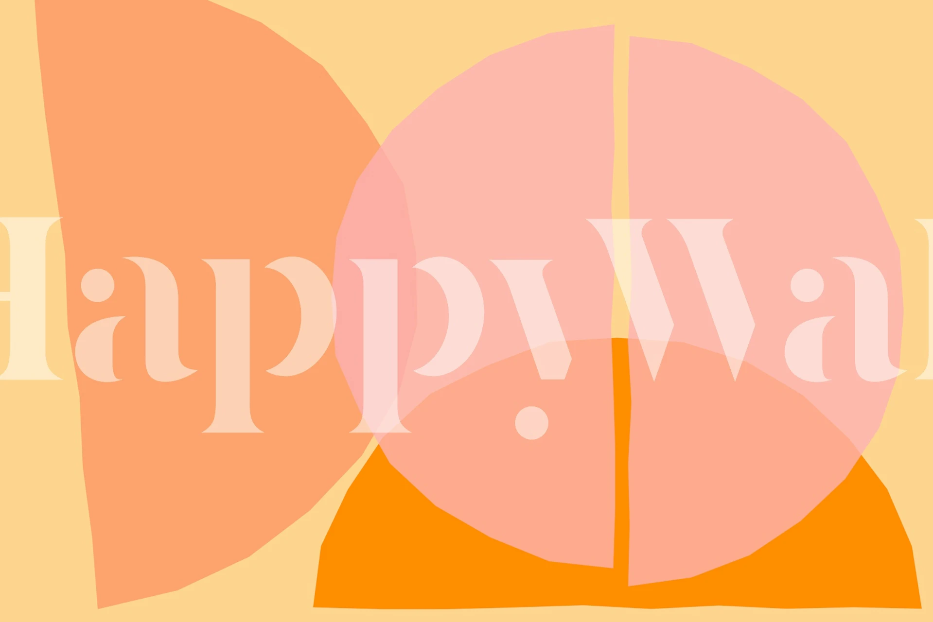 Carta da parati Sunset Geometry Art in una stanza