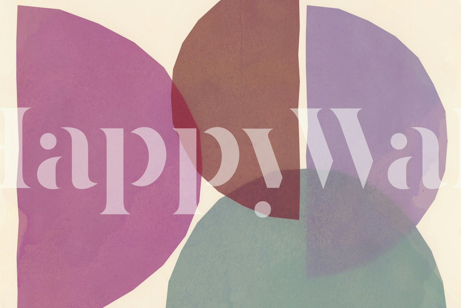 Tapeta Rounded Bauhaus Geometry w pokoju