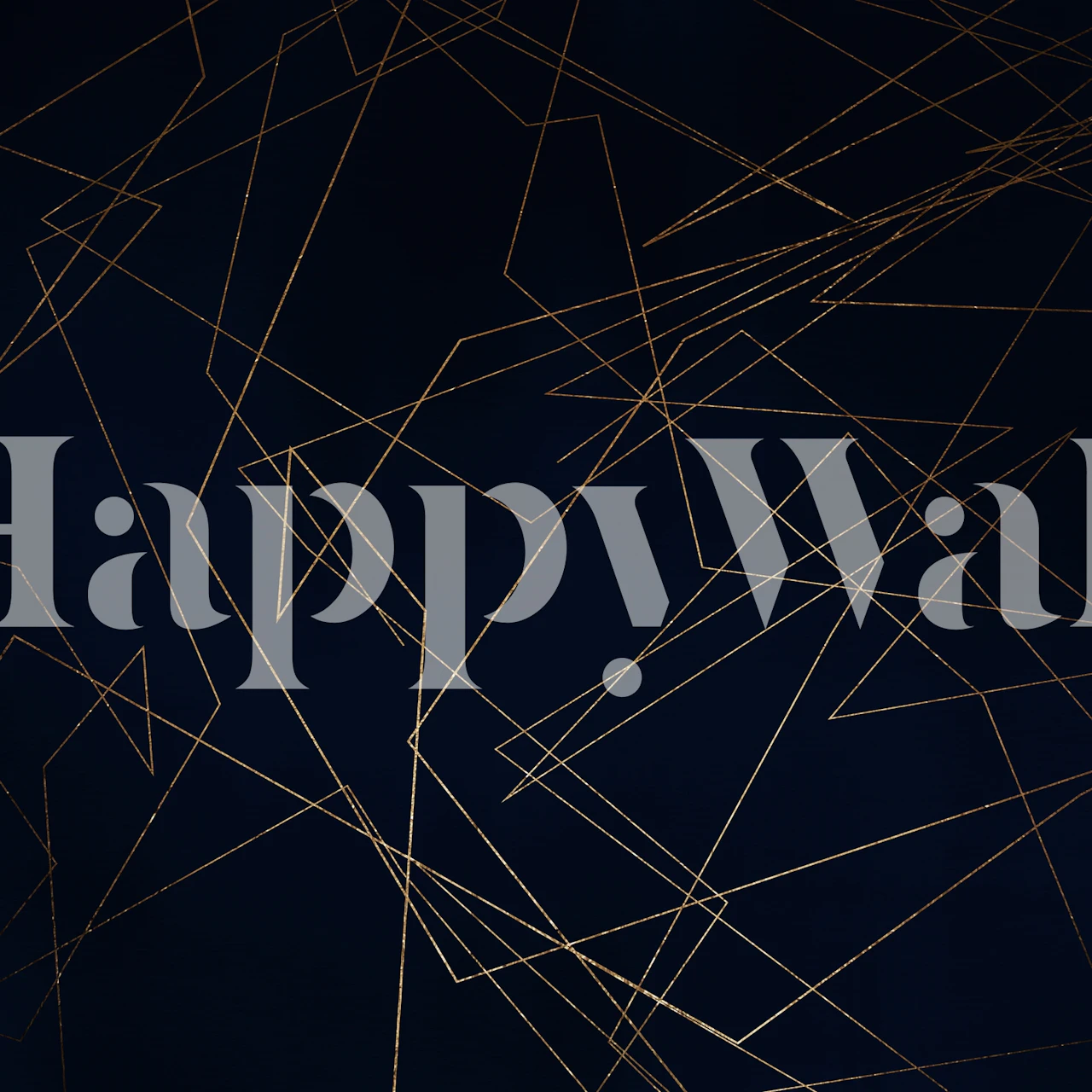 Geometric gold lines on a dark blue background wallpaper