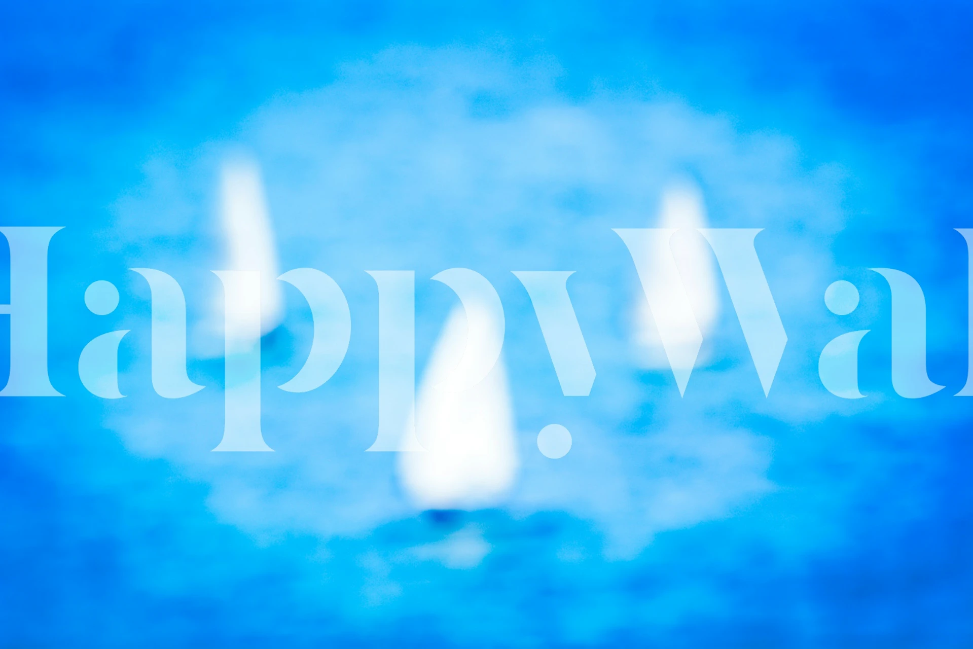 3 sailboats wallpaper in a room