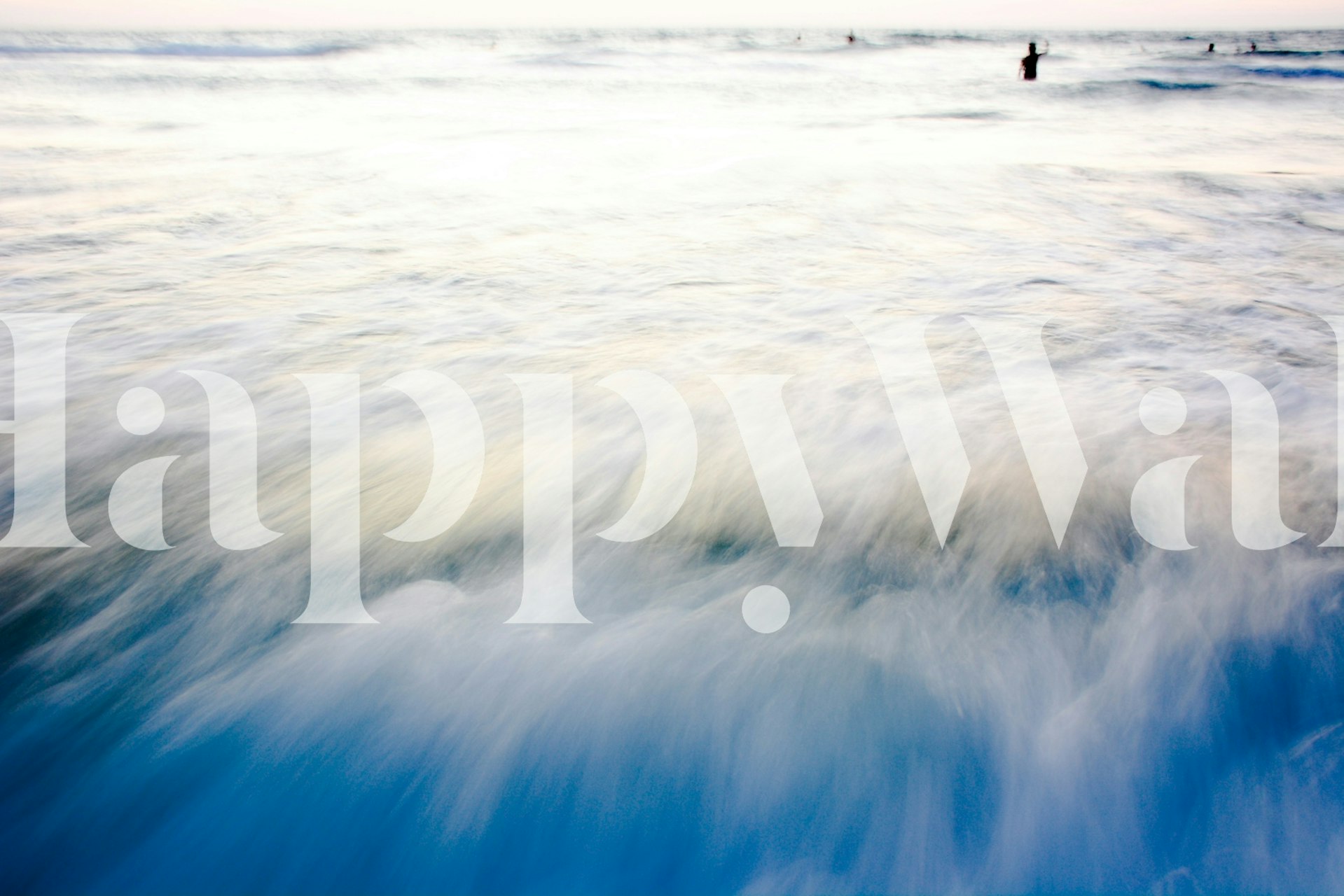 Tapeta Vlny zobrazená v pokoji