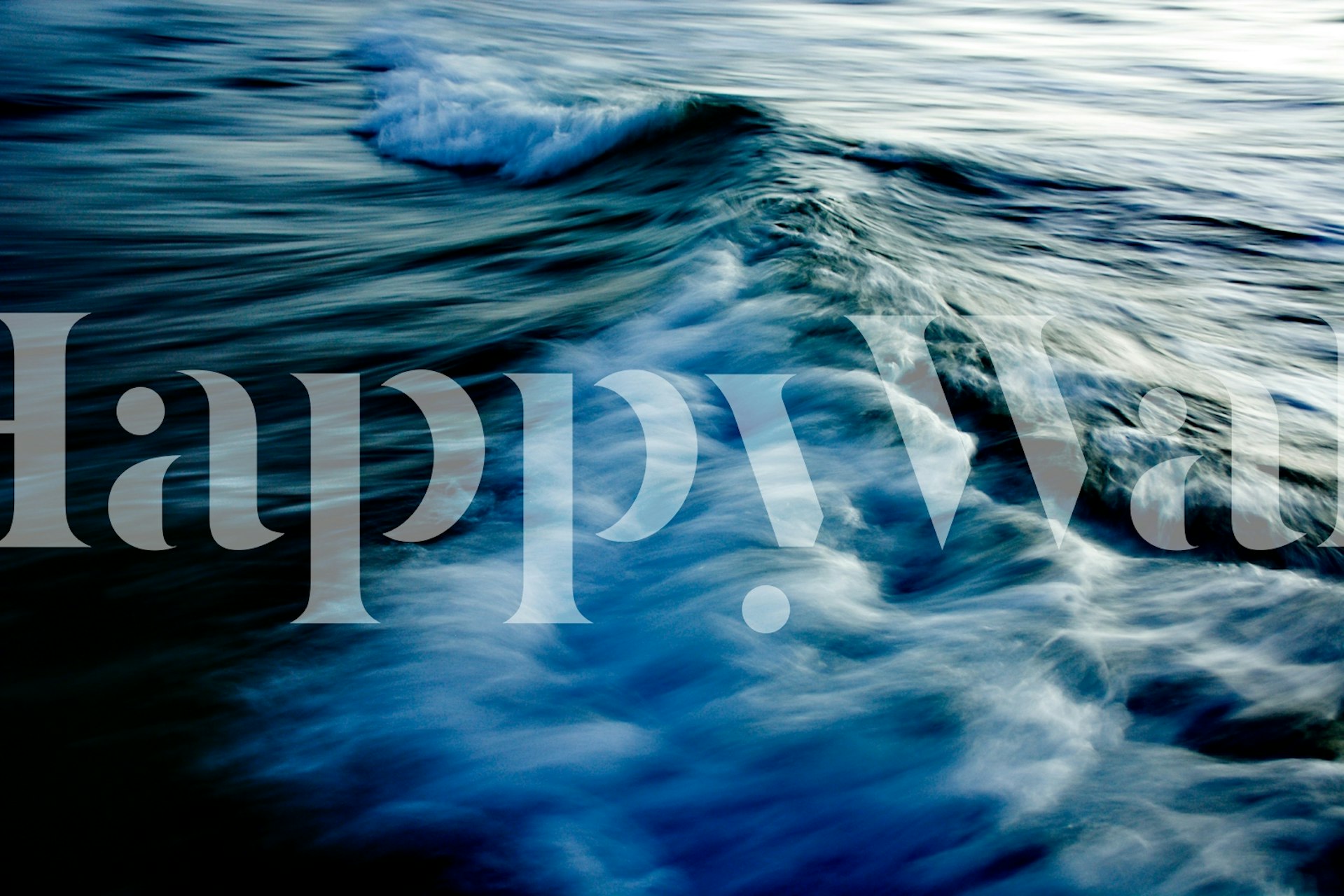 Ocean waves tapetdesign i et rum