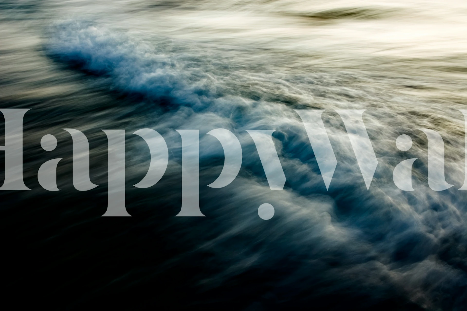 Waves wallpaper in a room setting
