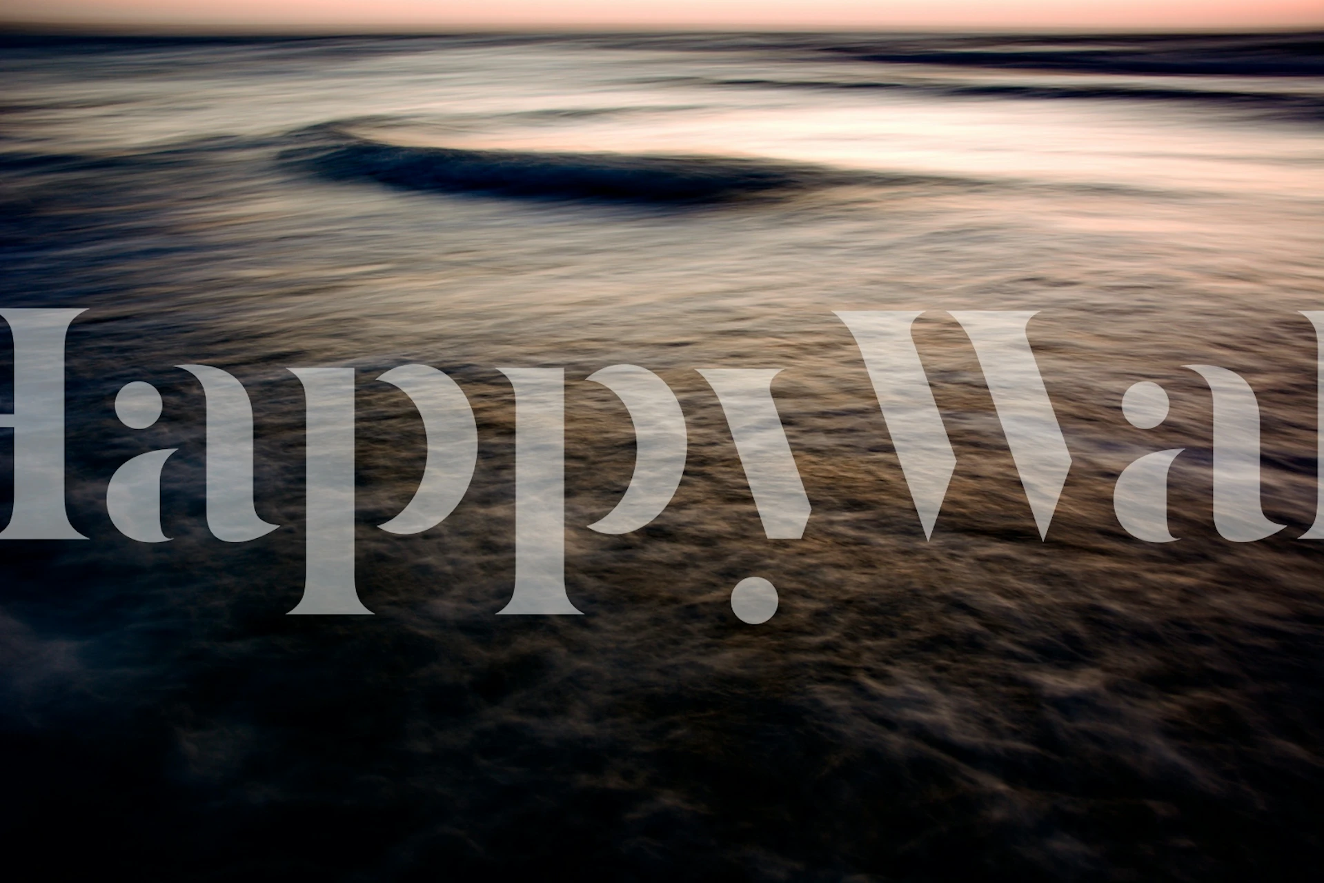 Abstract ocean wave patterns in blue and dark tones wallpaper