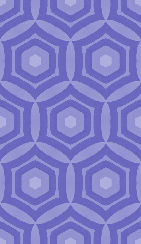 Retro Boho Tile Pattern Eclectic Purple Lilac