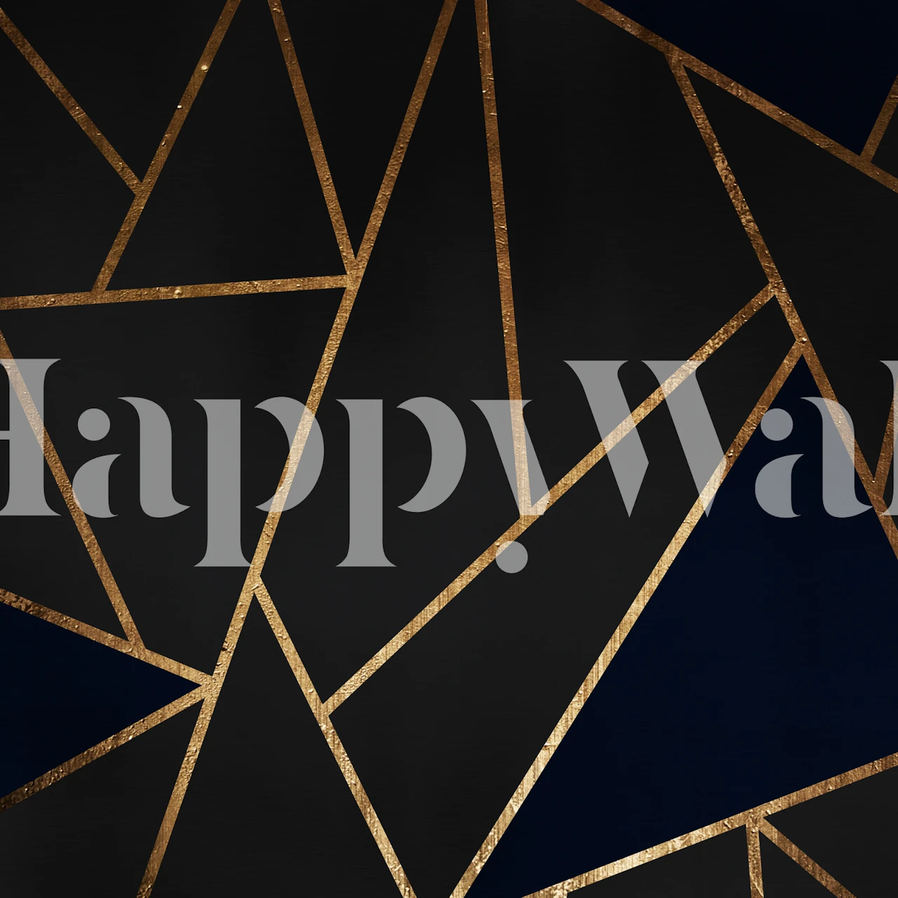 Geometric wallpaper design in a modern room